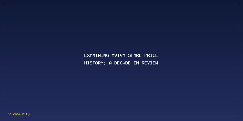Aviva Share Price History: How The Stock Has Performed Over The Last 10 Years: Examining Aviva Share Price History: A Decade in Review